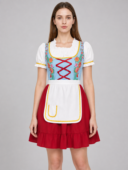 Bavarian Carnival Dress with Apron for Oktoberfest