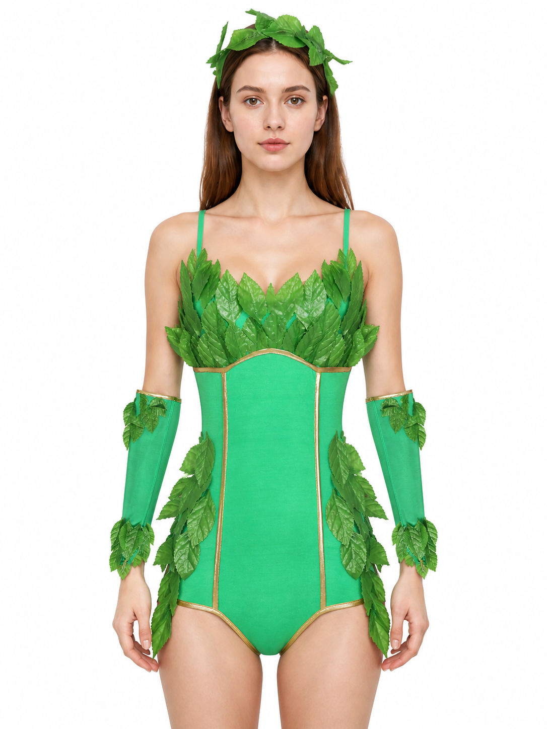 Carnival Costume: Bodysuit, Headband, and Arm Warmers Costume Headwear detail 2