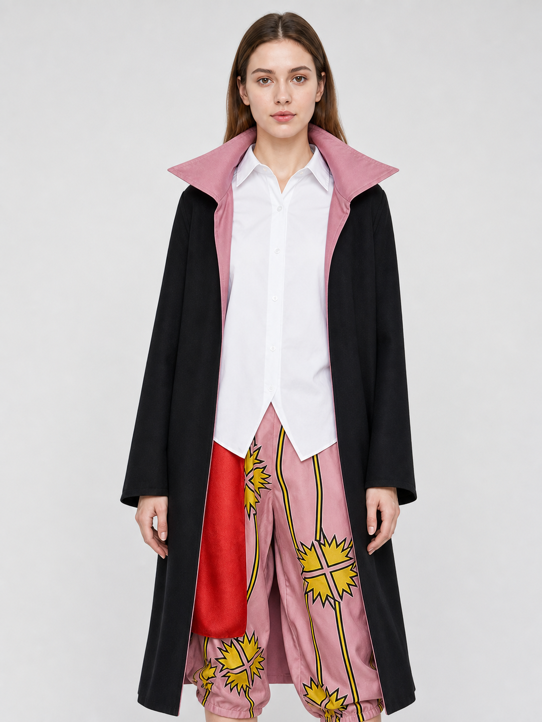 Shanks One Piece Cosplay Costume with Cloak and Pants