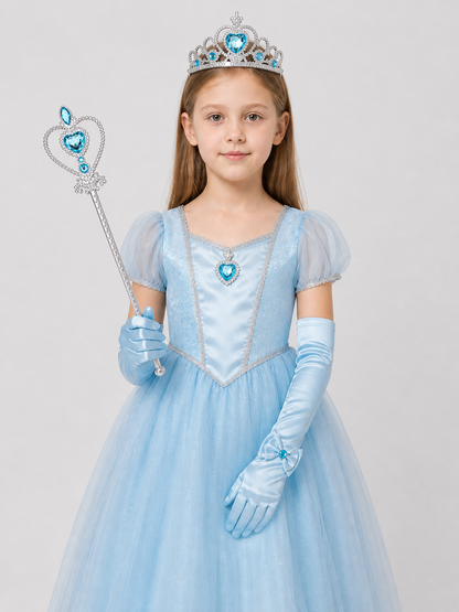Costume Accessory Set: Crown, Wand, and Gloves Costume Headwear detail 3