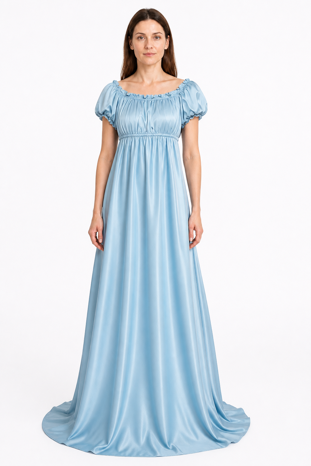 Long Light Blue Bridgerton Dress for Balls and Cosplay Costume Dresses detail 3