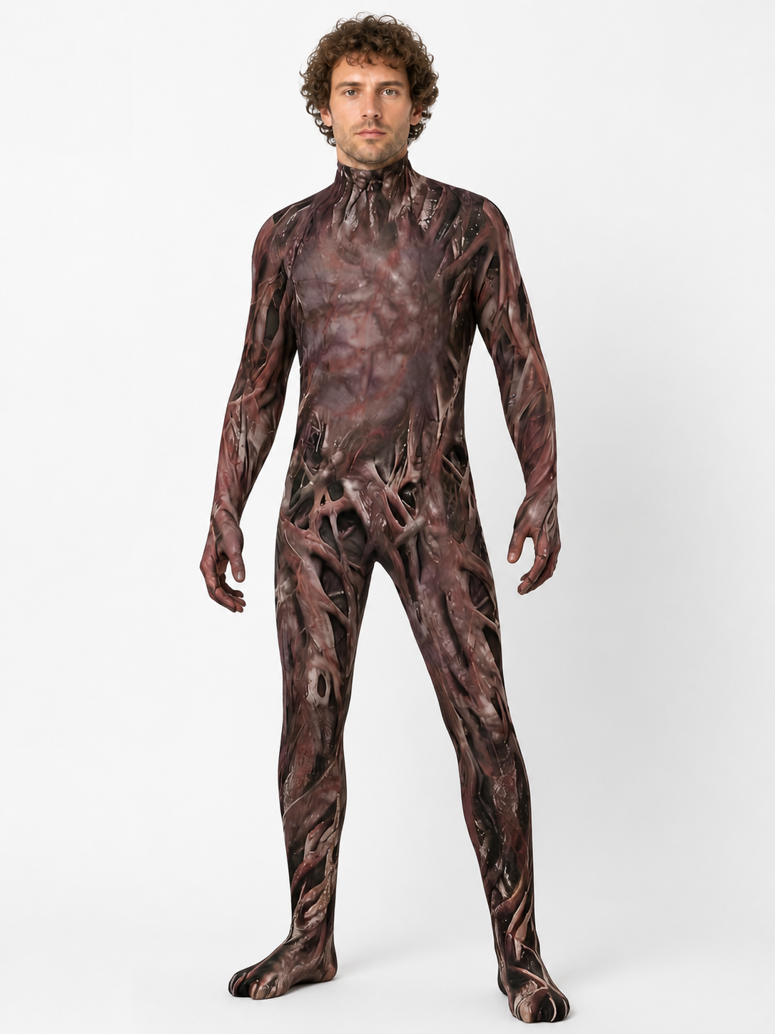 Halloween zombie costume with mask and claws Costume Masks detail 2
