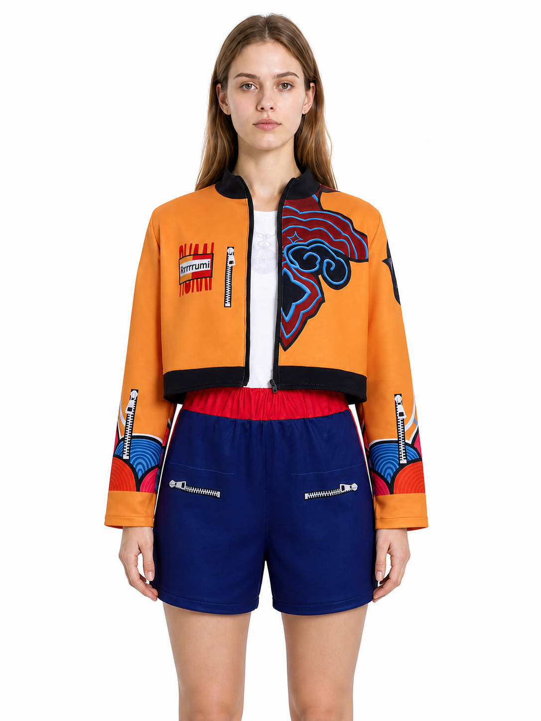 Kids' cosplay costume: cropped jacket and shorts