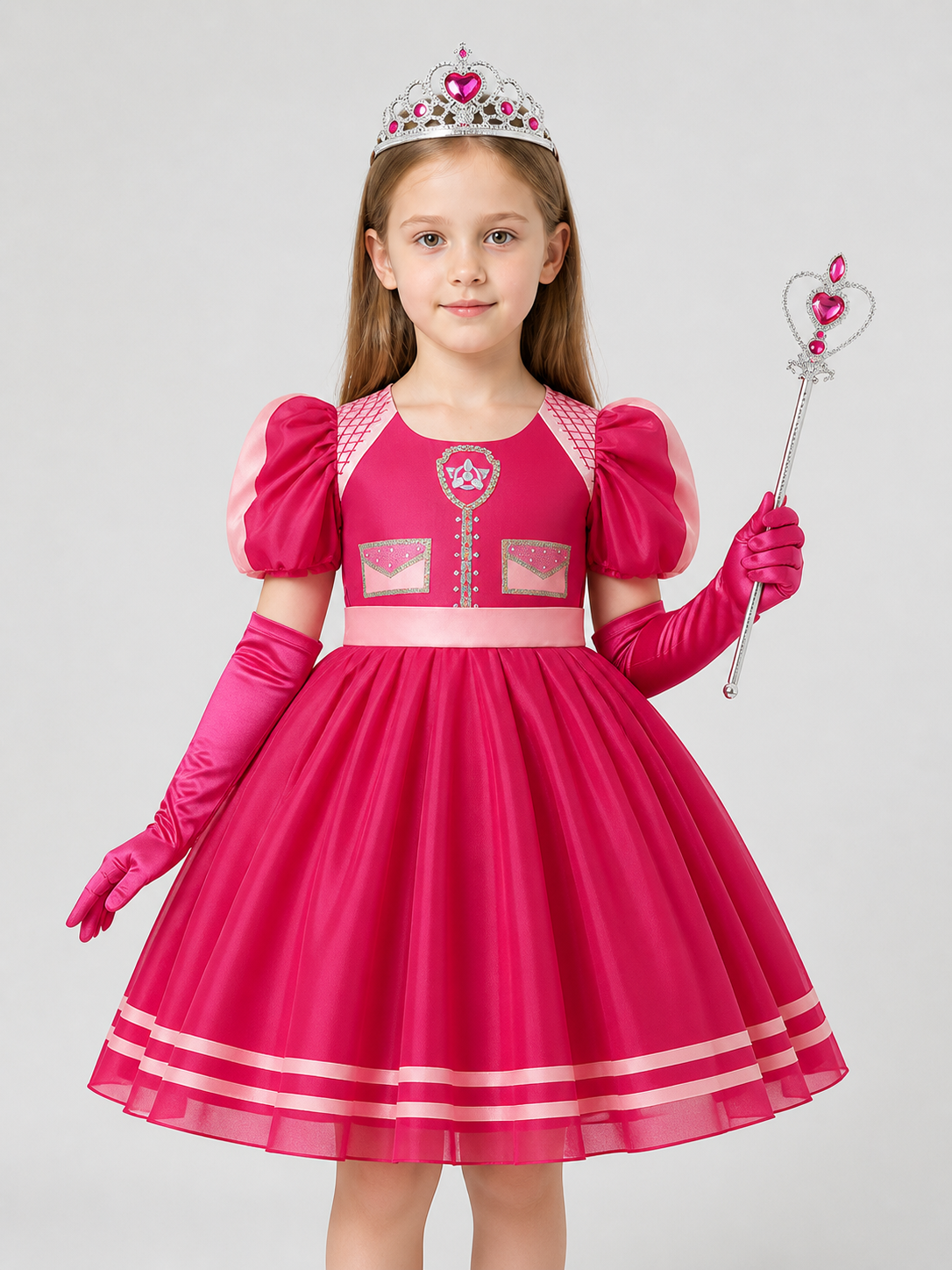 Cosplay Set: Dress, Crown, Gloves, and Wand Costume Dresses detail 3