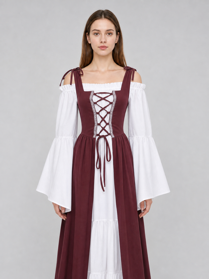 Renaissance-Style Medieval Dress with Lacing