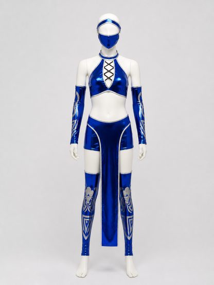 Mortal Kombat Cosplay Costume, Blue Set Costumes detail 3