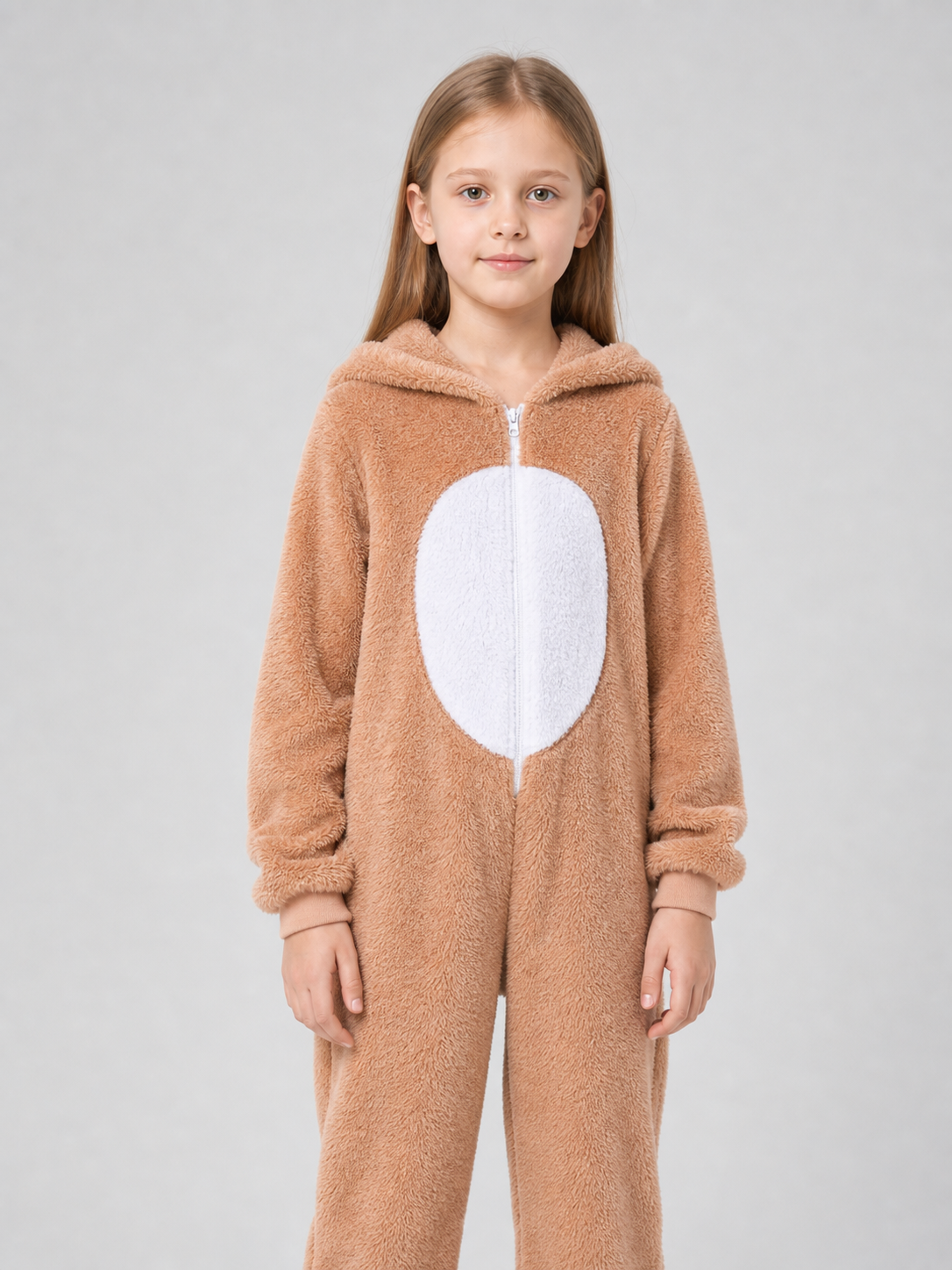 Reindeer costume with hood and zipper