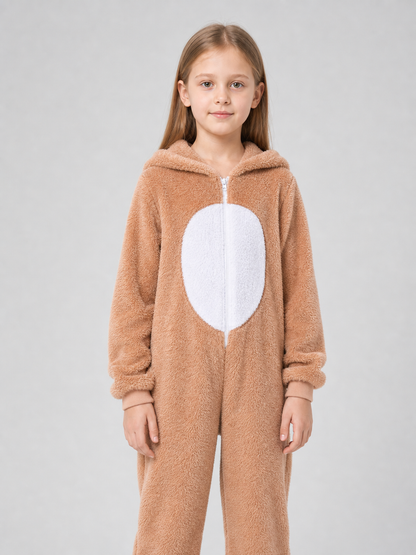 Reindeer costume with hood and zipper