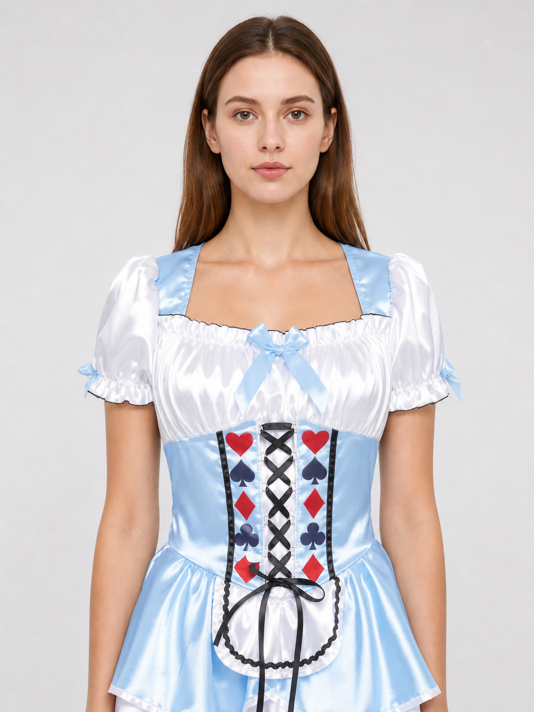 Alice's Party Dress with Bows and Lacing Costume Dresses detail 2