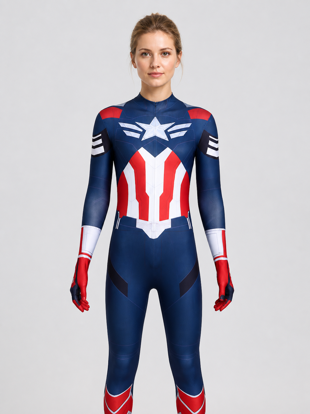 Captain America 4 Costume, One-Piece Cosplay Jumpsuit Costumes detail 3