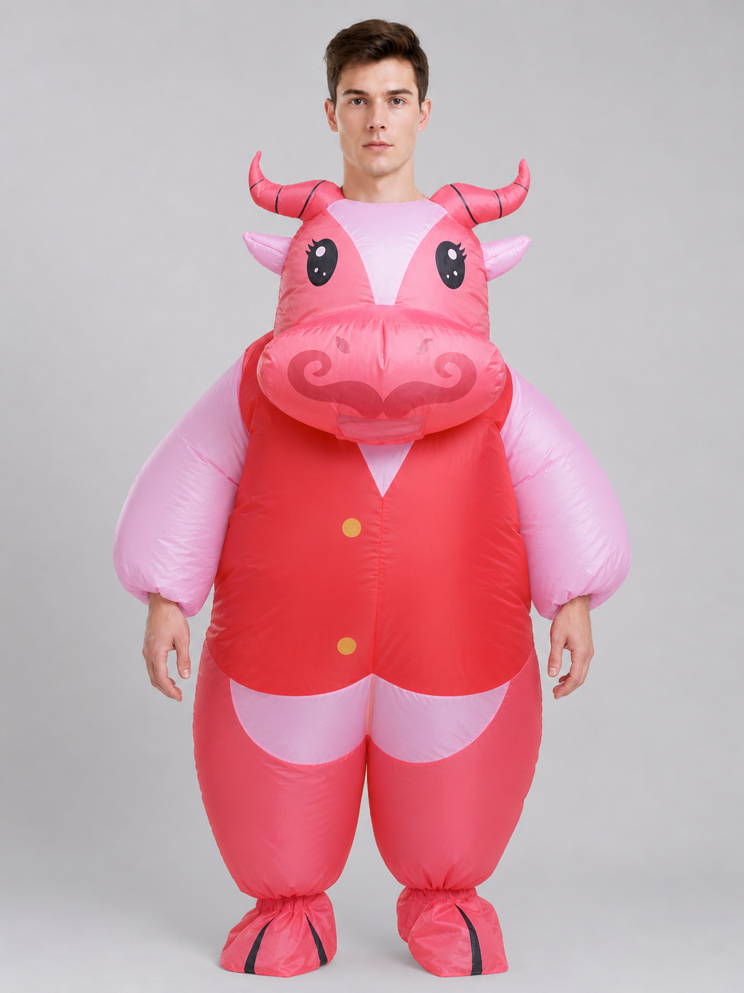 Inflatable Bull Costume with Horns for Parties