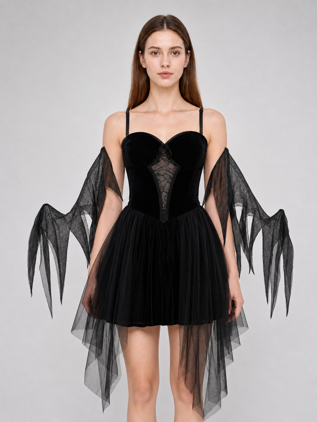 Black Winged Costume Dress for Cosplay