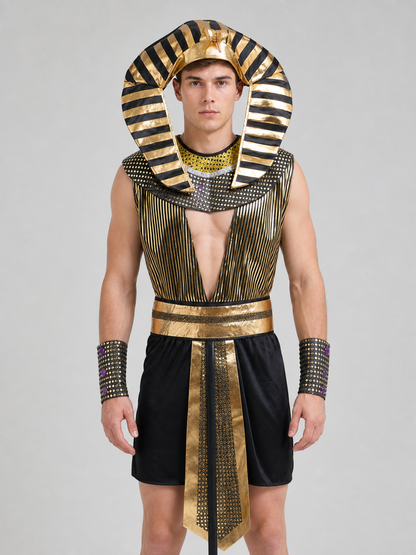 Pharaoh Costume for Carnival, Cosplay, and Stage Performances