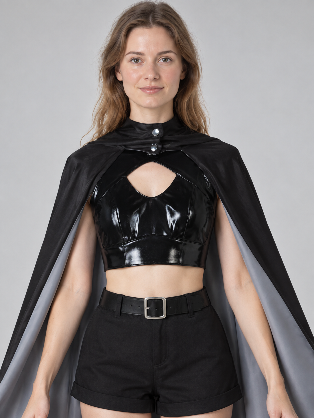 Vampire Costume with Black Cape and Top