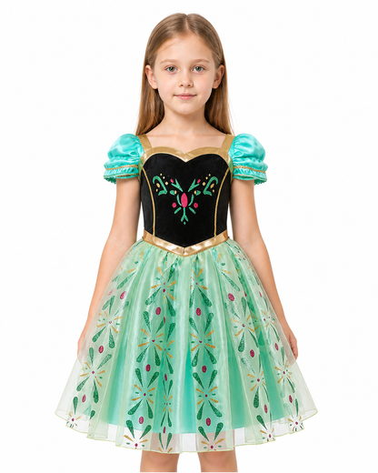 Children's Carnival Dress with a Full Skirt and Flowers Costume Dresses detail 3