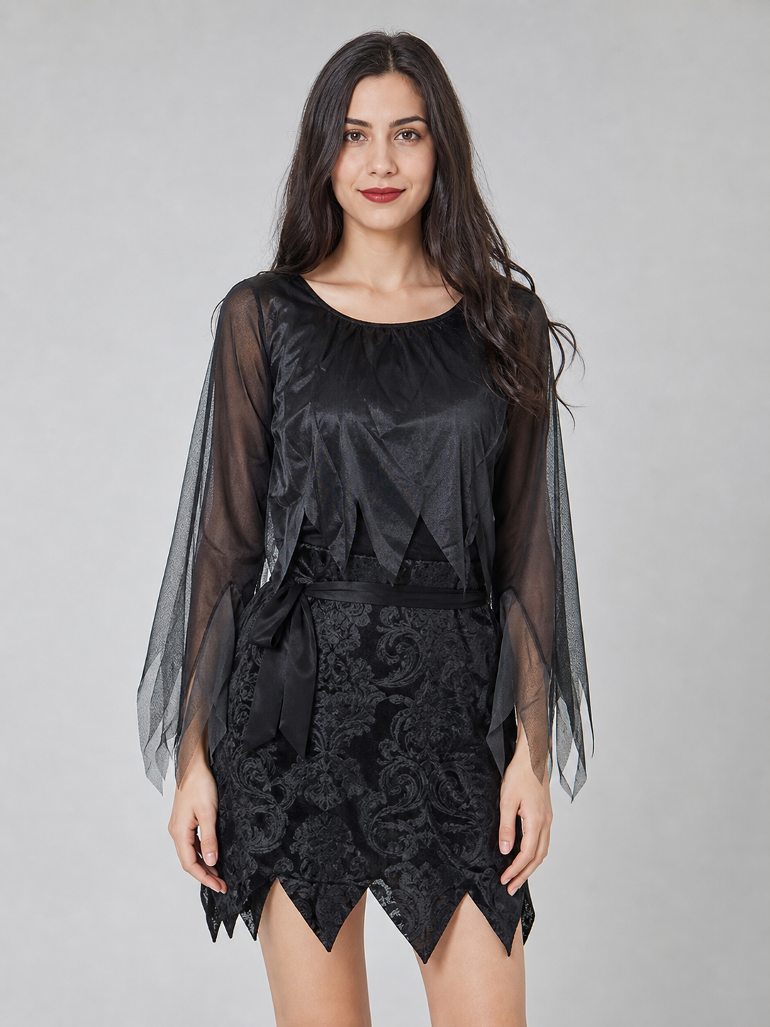 Dark Angel Costume with Wings and Black Halo Costumes detail 3