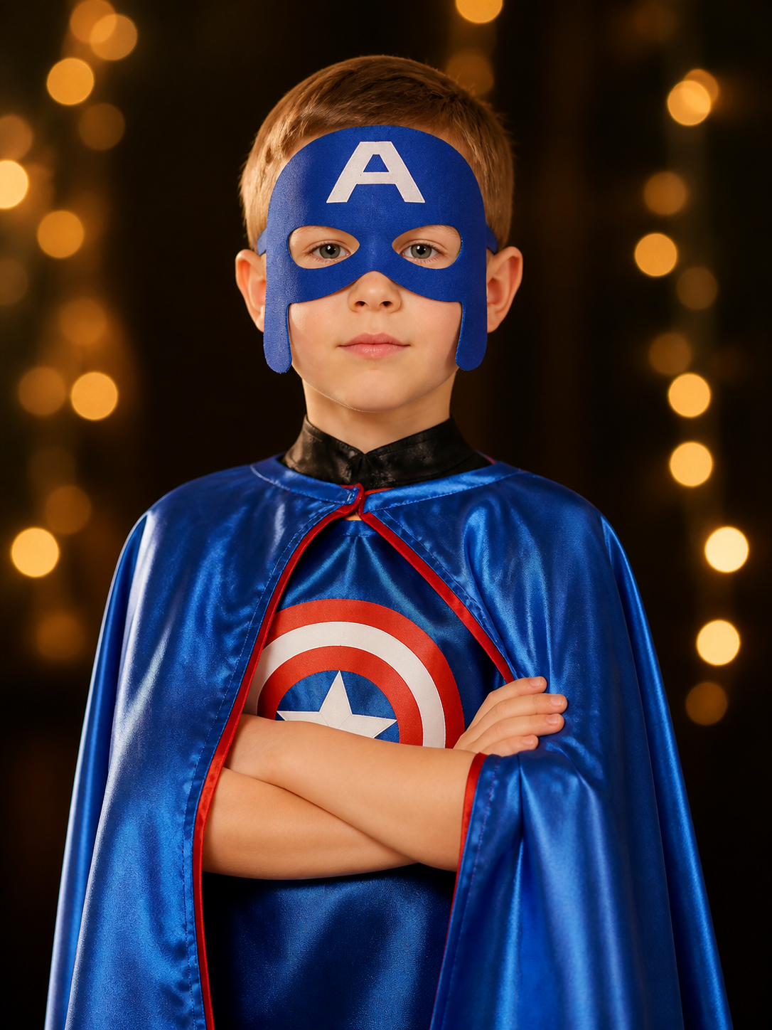 Captain America Mask with Cape, Carnival Costume Costume Capes detail 2