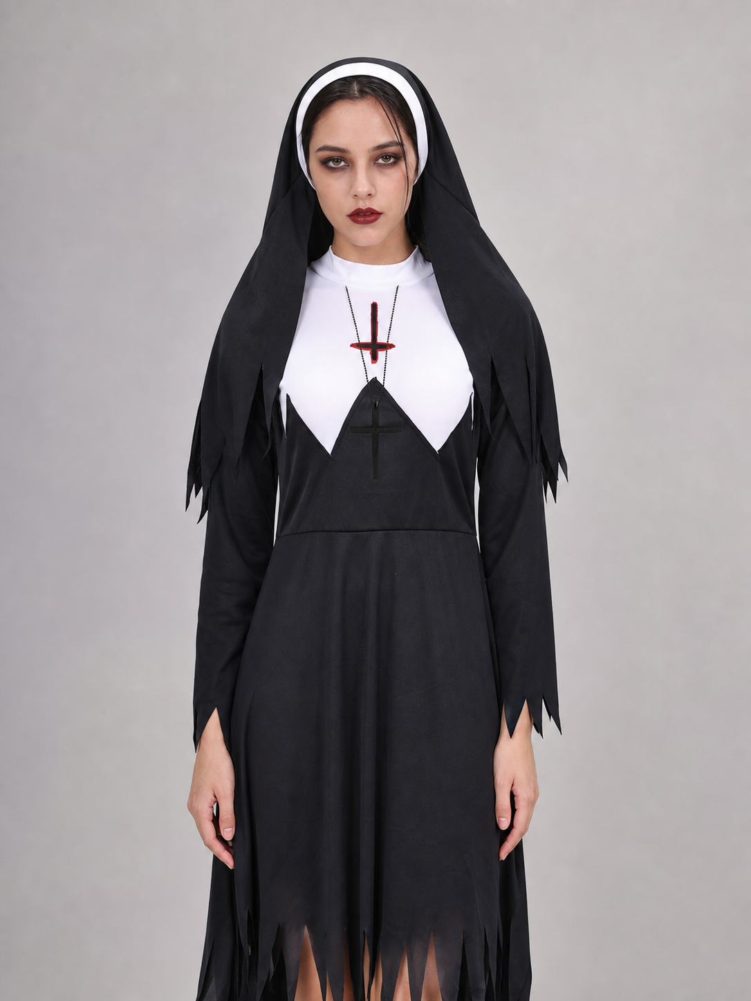 Zombie cosplay costume with a black cassock Costumes detail 2