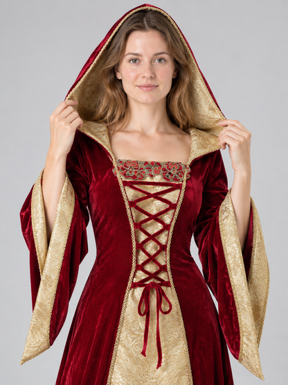 Adult Costume, Hooded Vampire Dress