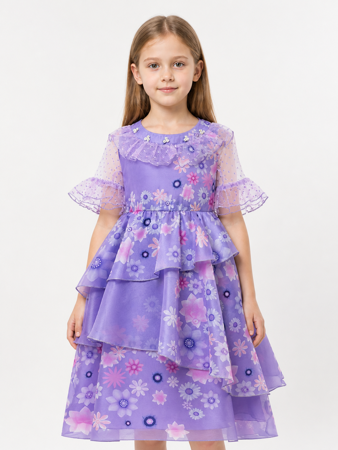 Purple Princess Costume for Girls for Halloween Costumes detail 2