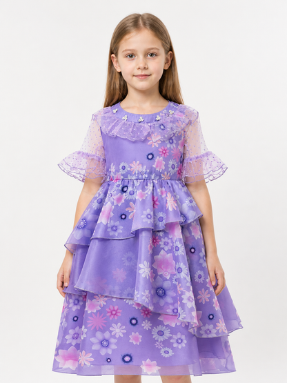 Purple Princess Costume for Girls for Halloween Costumes detail 2
