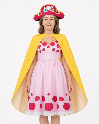 Pirate Cosplay Costume with Dress, Cape, and Hat Costume Dresses detail 3