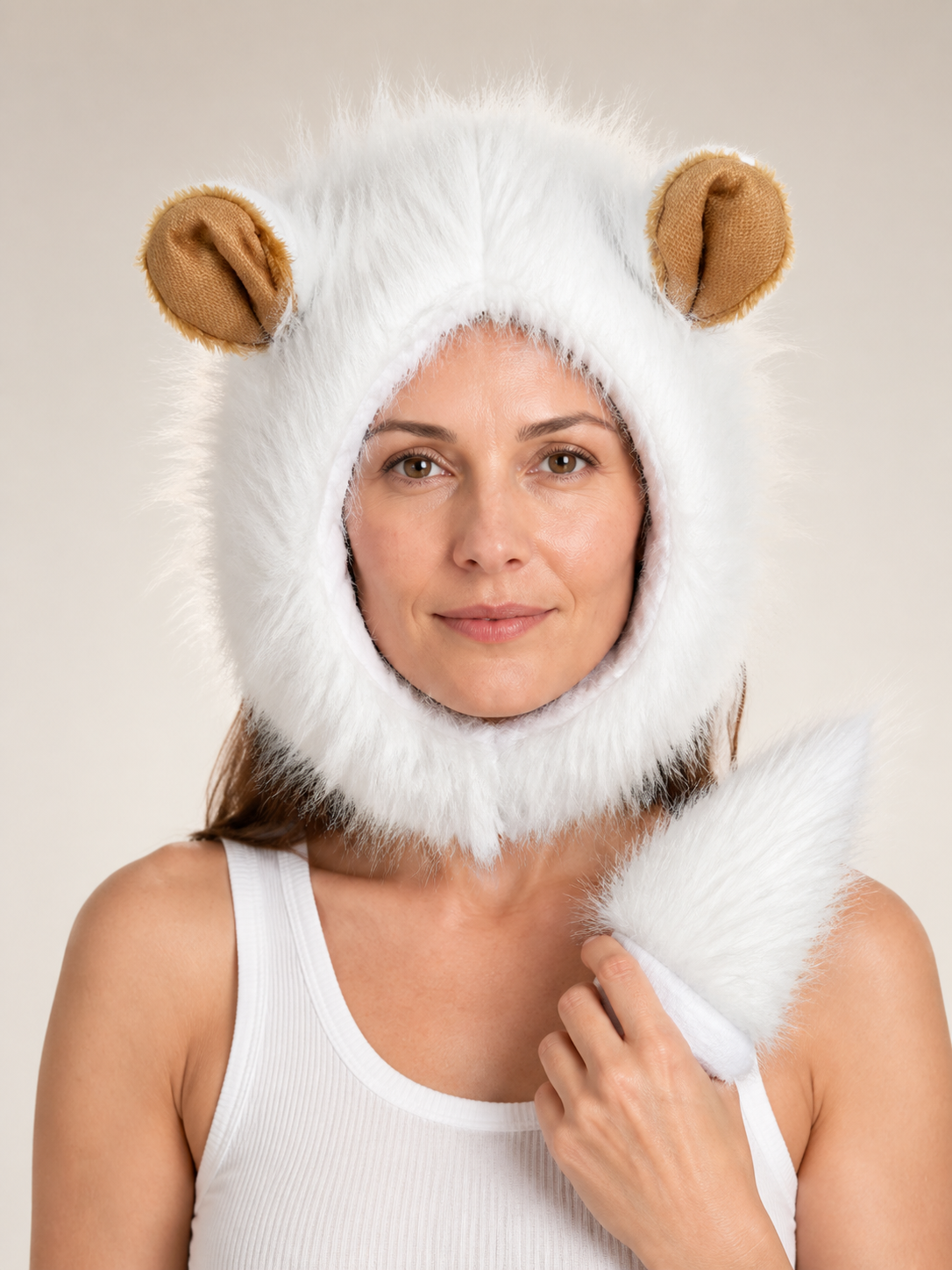Halloween Lion Costume Headpiece with Ears Costume Headwear detail 2