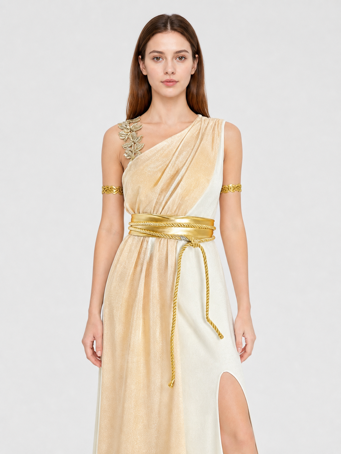 Carnival Costume with One-Shoulder Cape and Belt