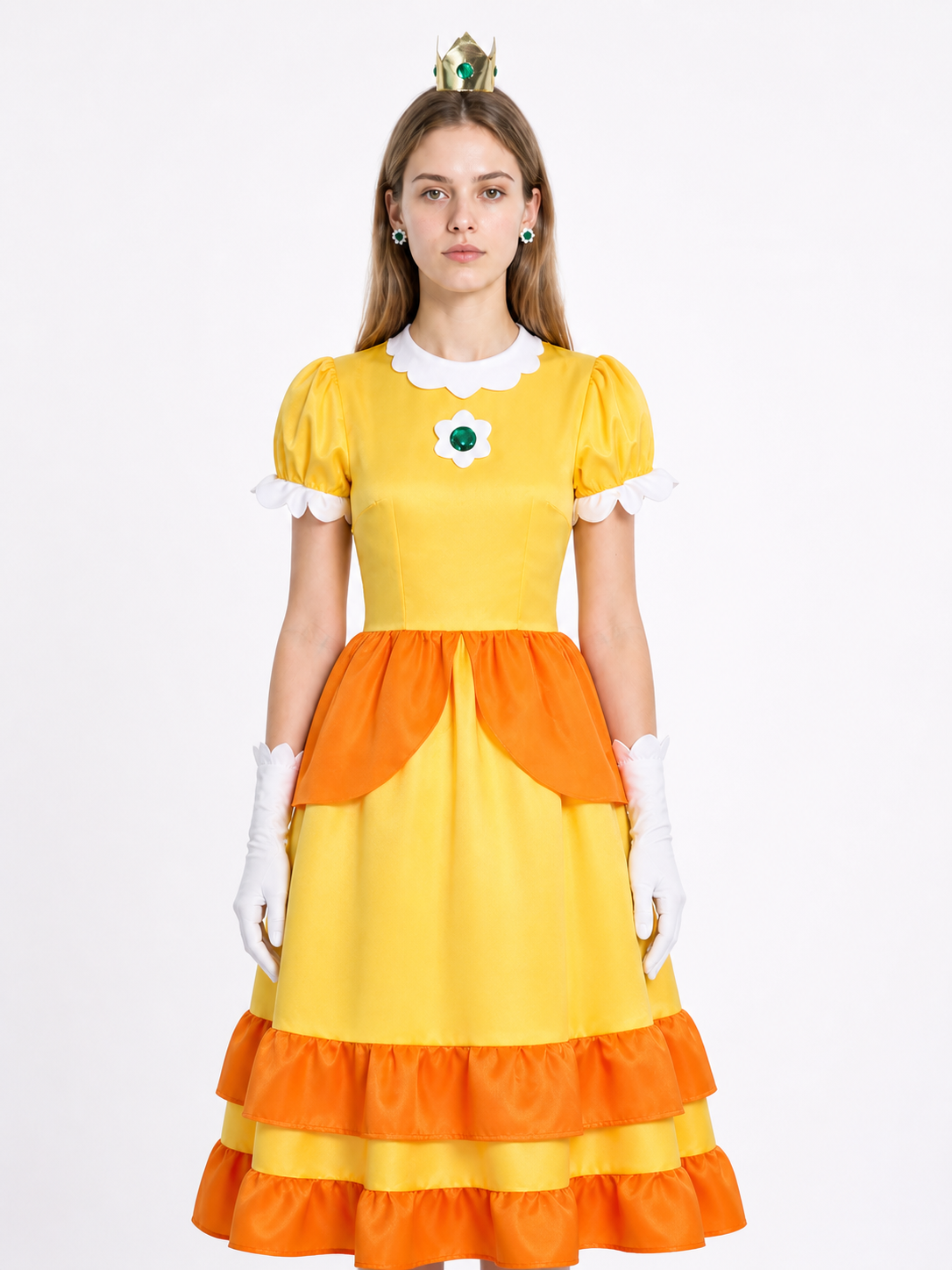 Cosplay Costume with Dress, Crown, and Gloves Costume Dresses detail 3