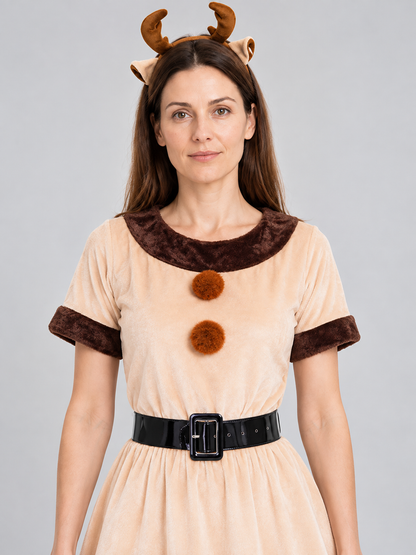 Christmas Costume Dress with Pom-Poms Costume Dresses detail 2