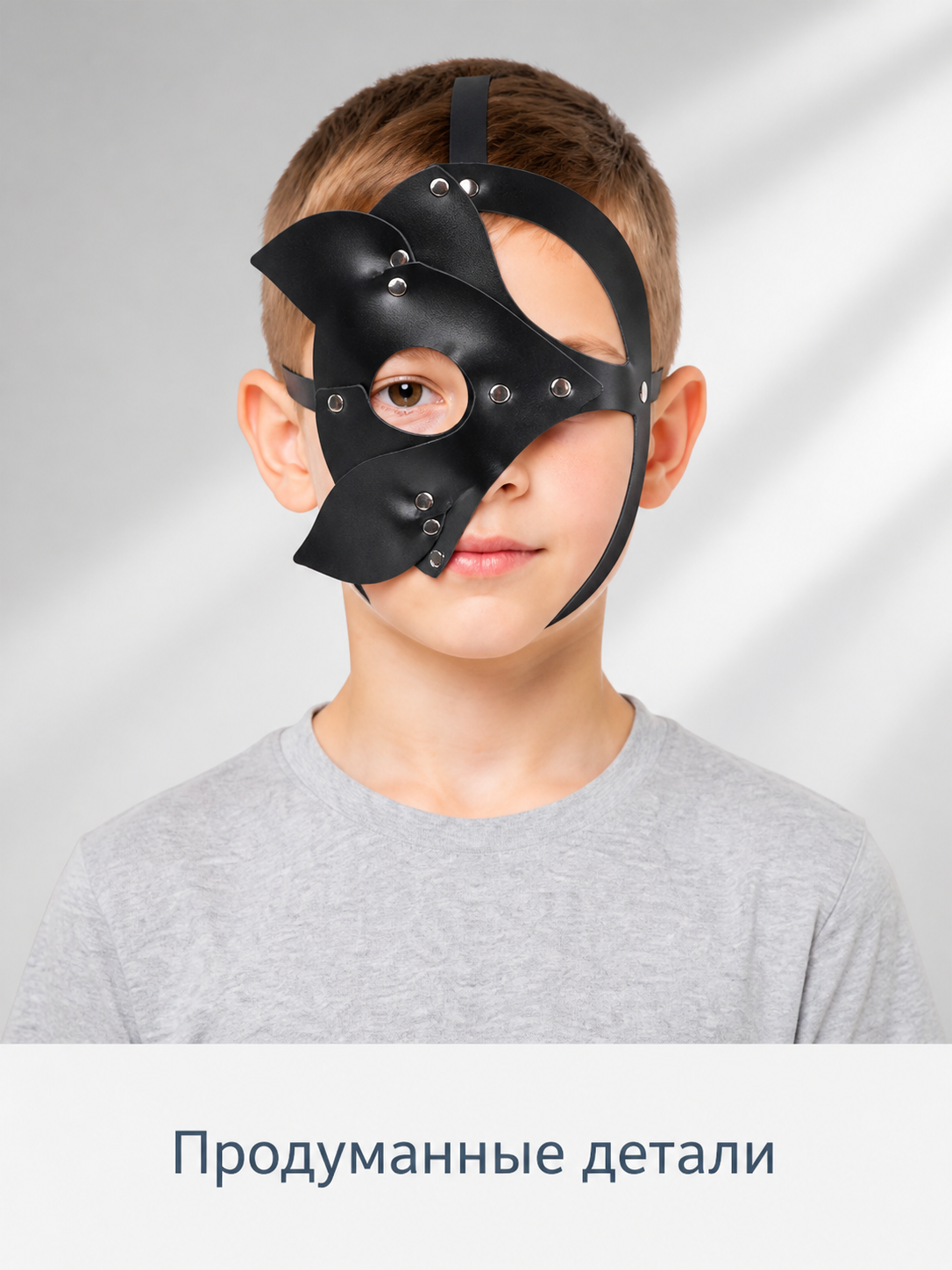 Black Cat Carnival Mask for Halloween and Cosplay Costume Masks detail 2
