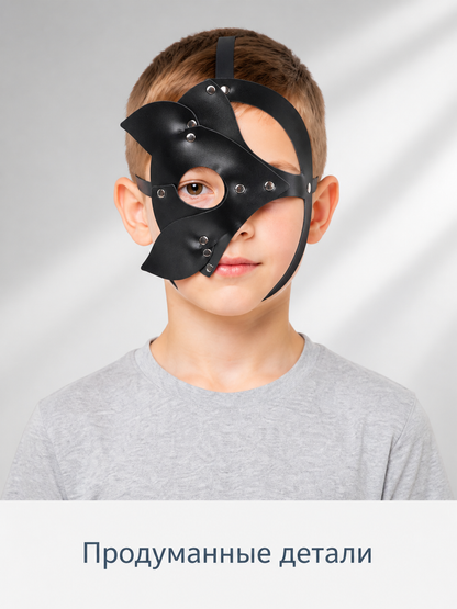Black Cat Carnival Mask for Halloween and Cosplay Costume Masks detail 2