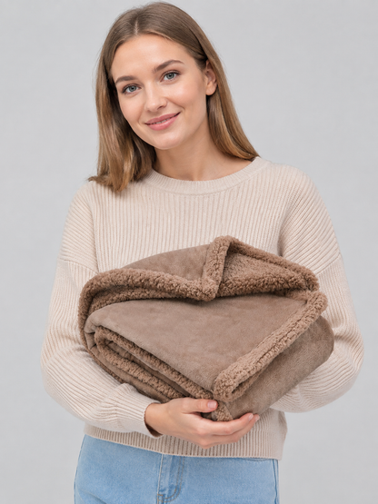 Reversible Pet Blanket, Taupe Wearable Blankets detail 2