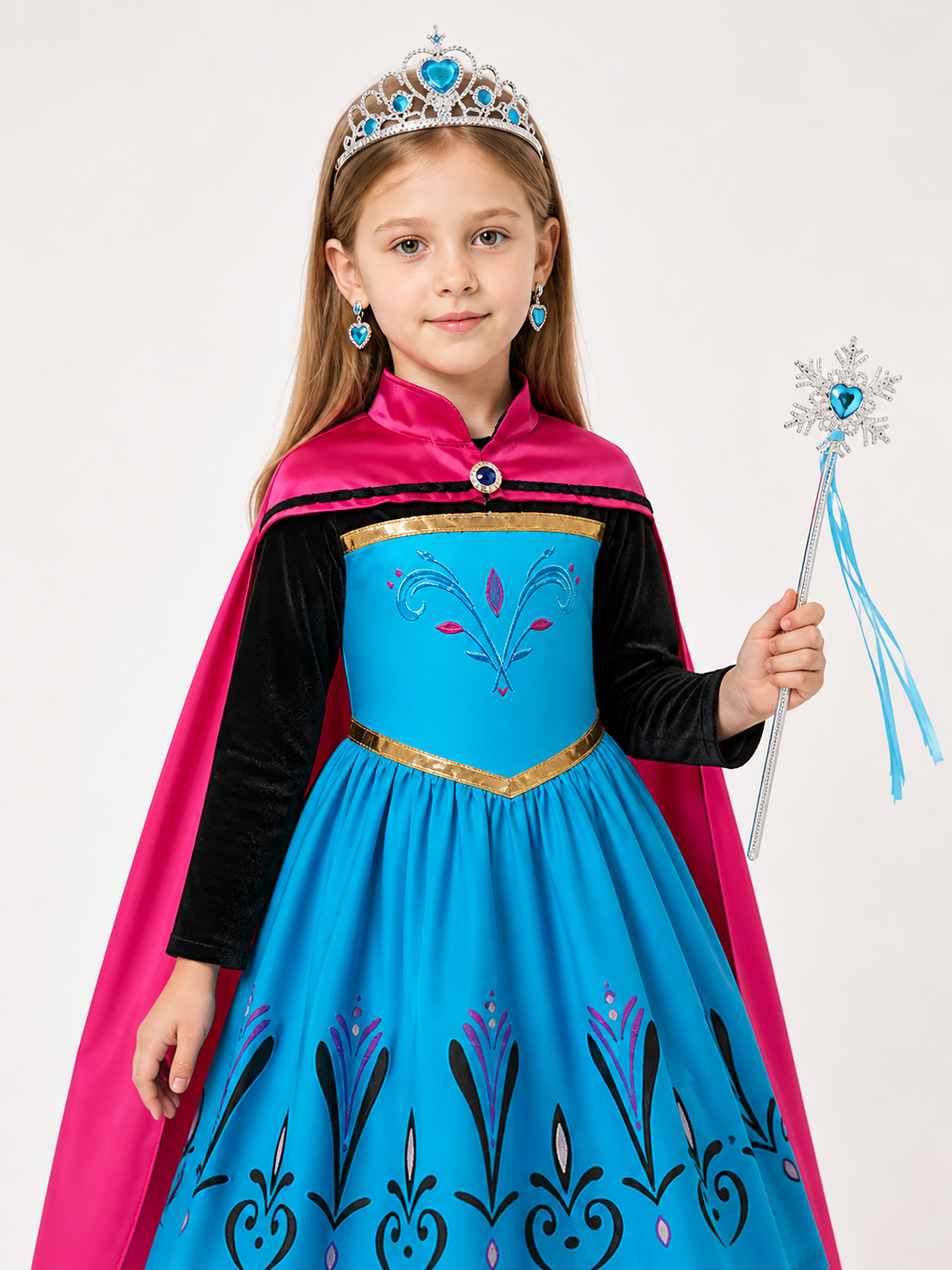 Princess Costume with Cape for Halloween