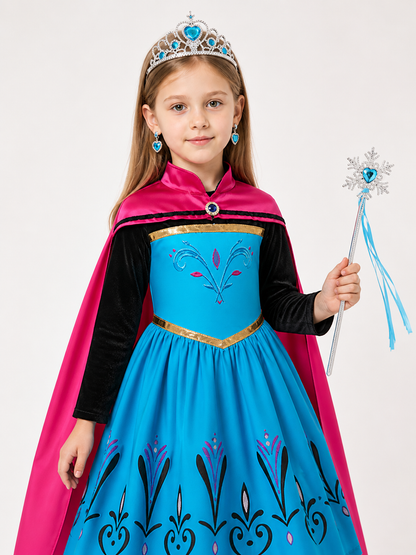 Princess Costume with Cape for Halloween