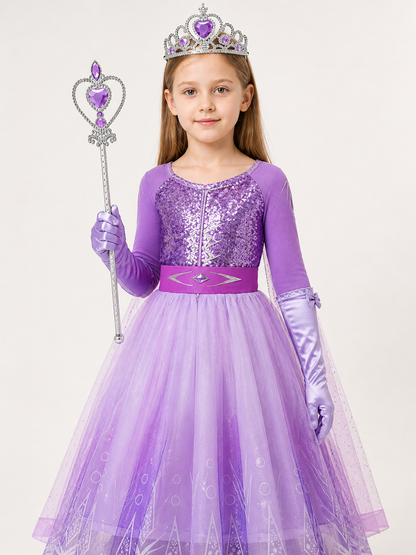 Purple Princess Costume for Halloween Costumes detail 2