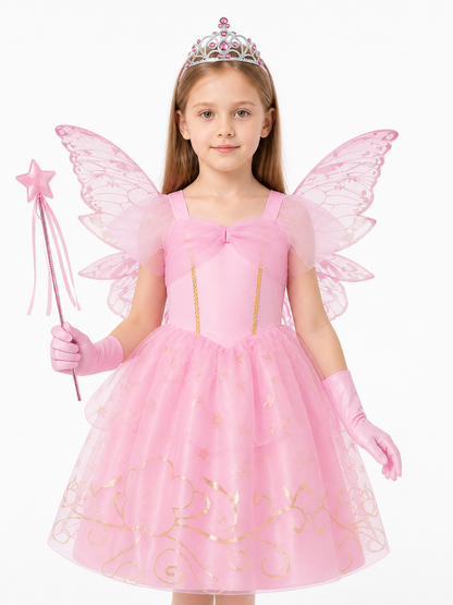 Princess Costume with Wings and Crown Costume Headwear detail 3