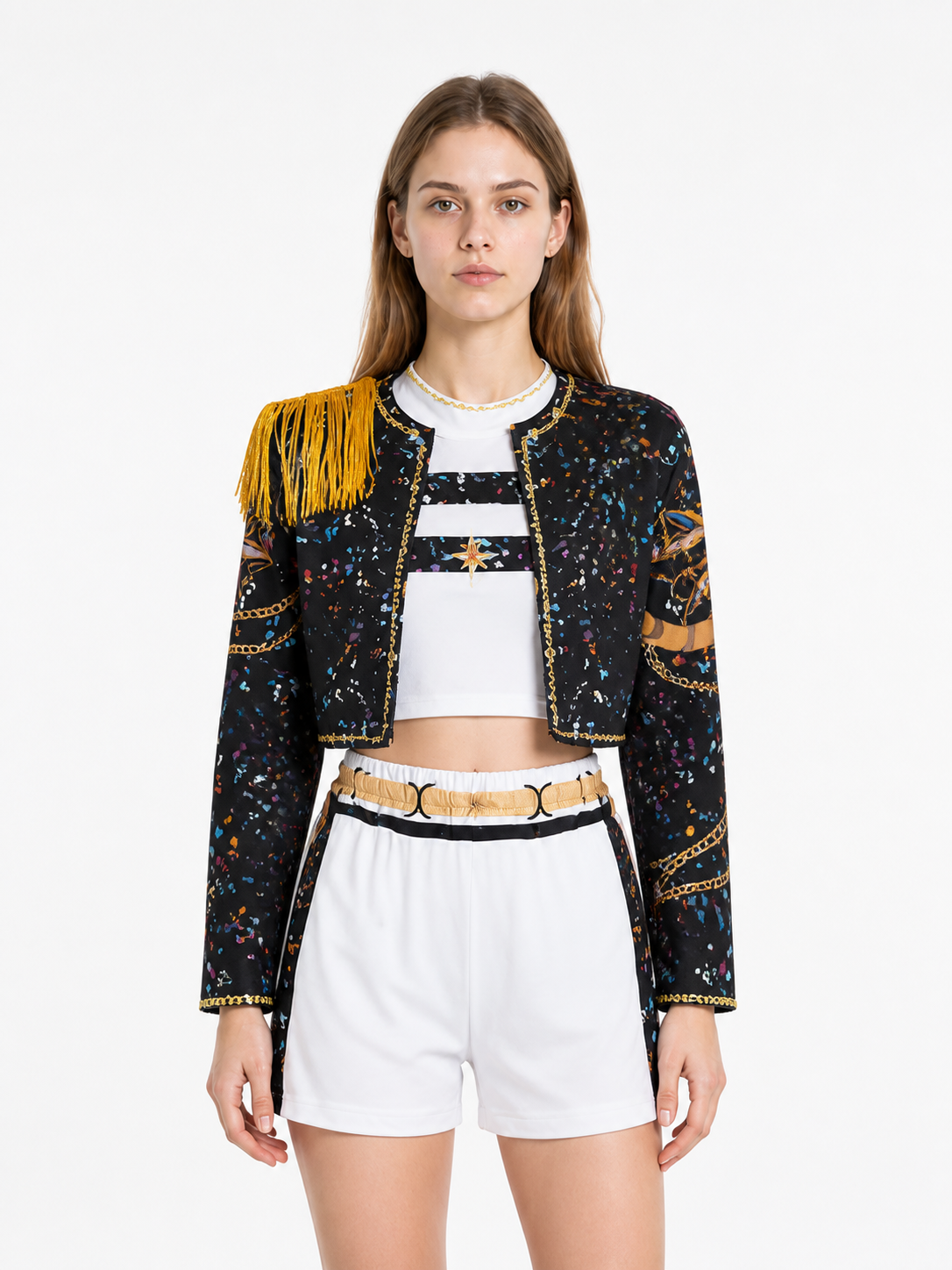 Children’s cosplay costume: jacket, top, and shorts product detail 3