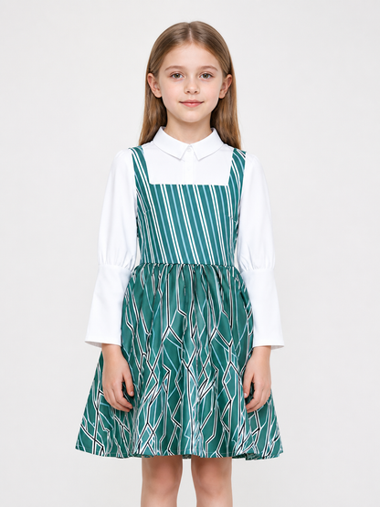 Wicked Elphaba Cosplay Dress, Green with White Blouse Costume Dresses detail 3