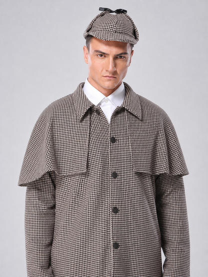 Sherlock Holmes Costume, Black and White Plaid