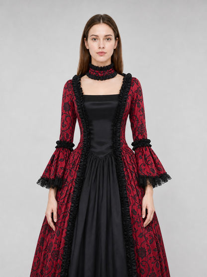 Long Gothic Victorian-Style Dress
