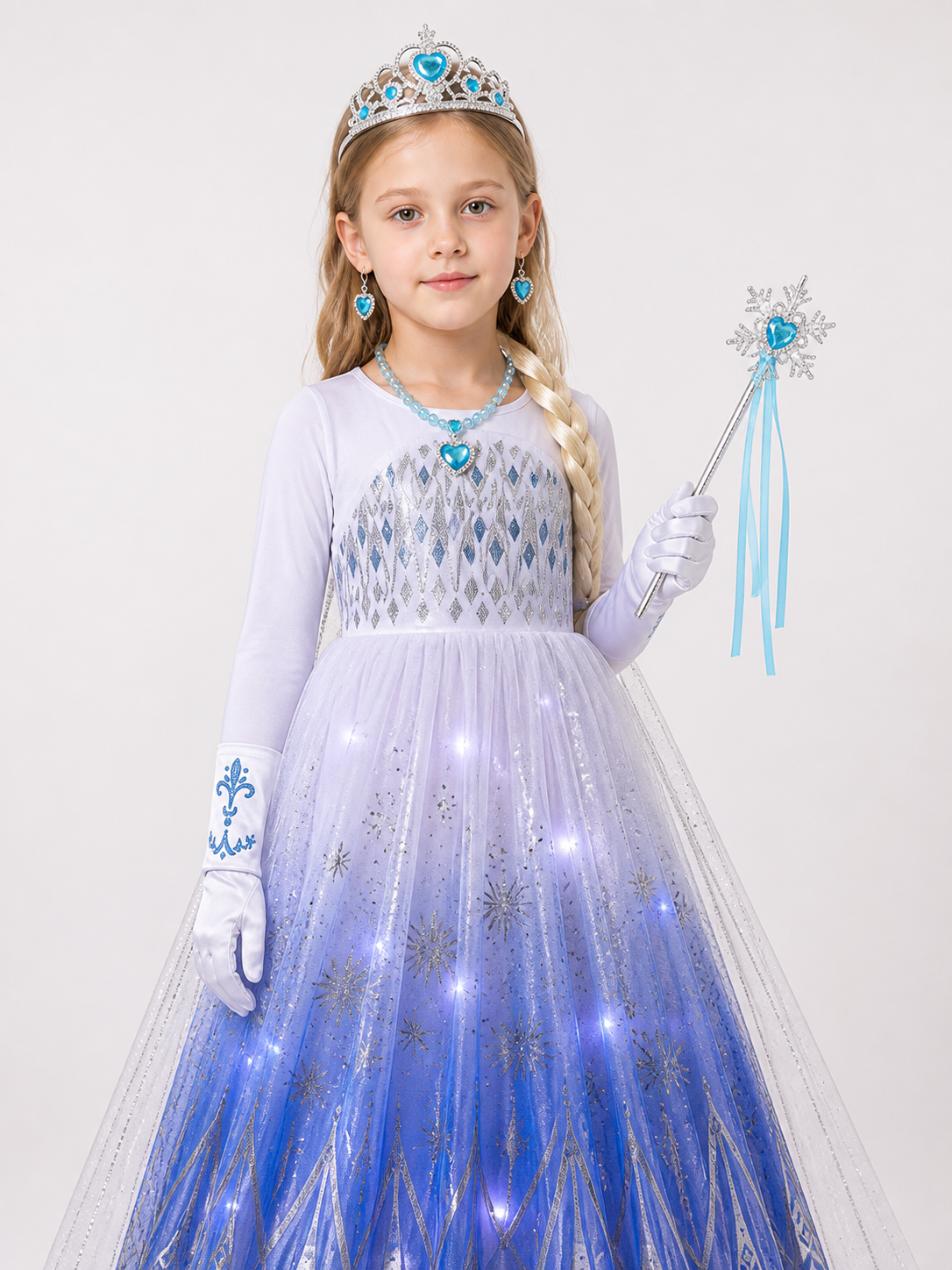 Snow Queen Carnival Costume with LED Lighting Costumes detail 2