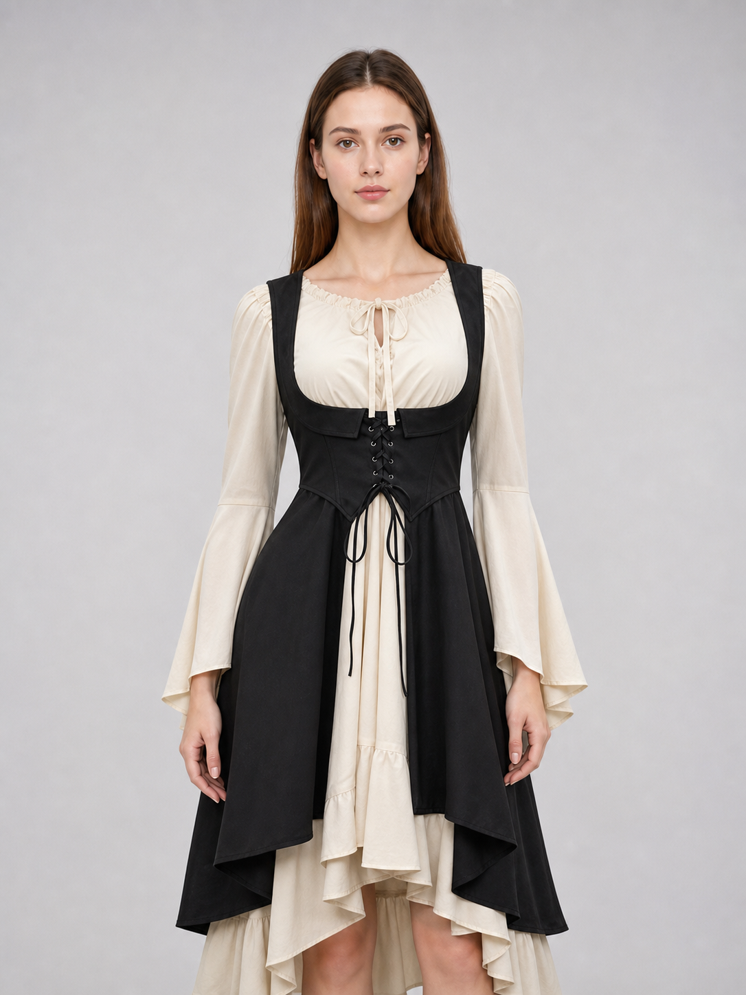 Black Medieval-Style Overdress