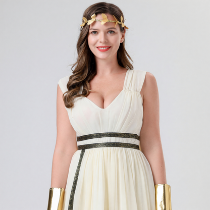 Egyptian-Style Cosplay Dress with Decorative Details