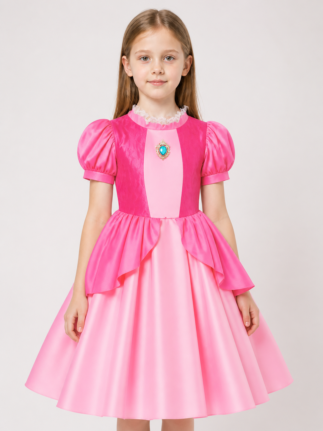 Bright Pink Princess Costume for Halloween Costumes detail 2