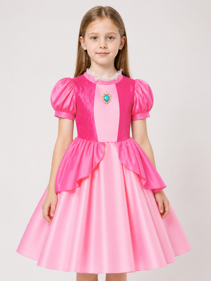Bright Pink Princess Costume for Halloween Costumes detail 2
