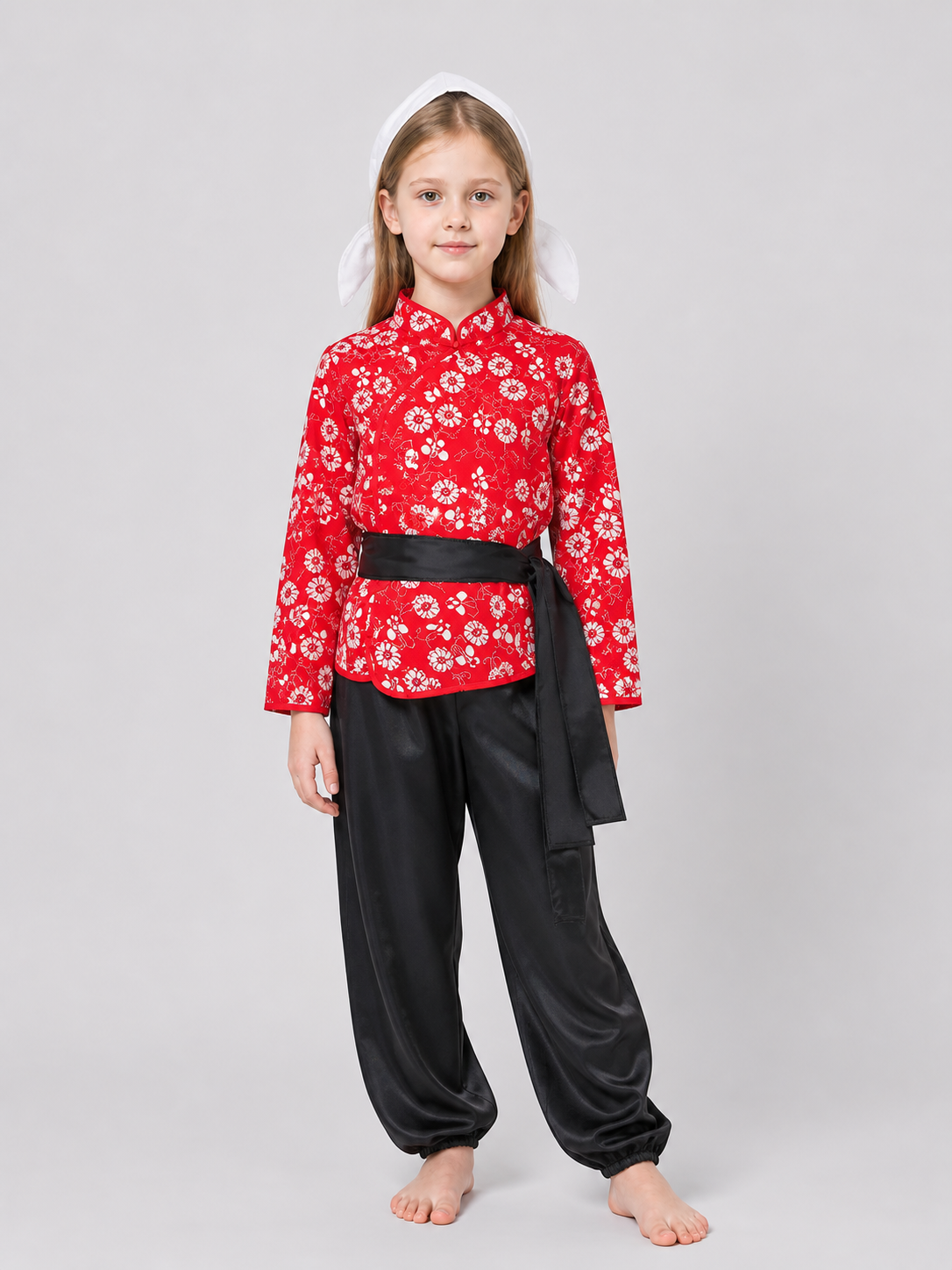 Theater Role Costume: Red Top and Black Pants Costumes detail 3