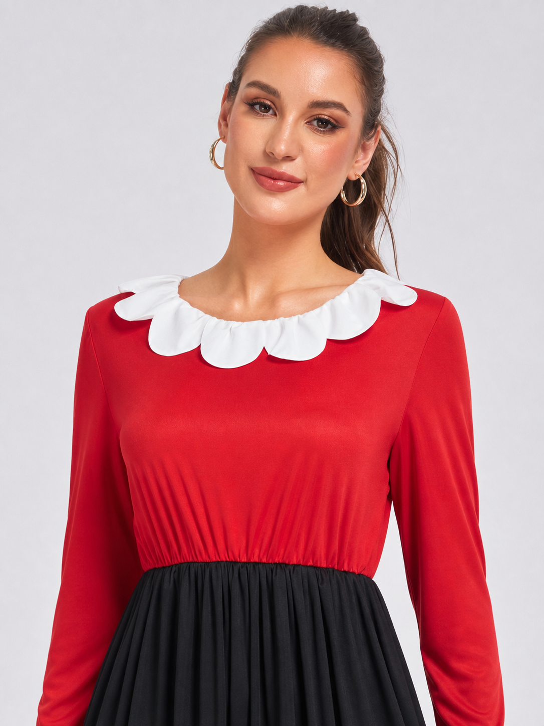 Sailor Cosplay Dress, Red and Black with Yellow Trim
