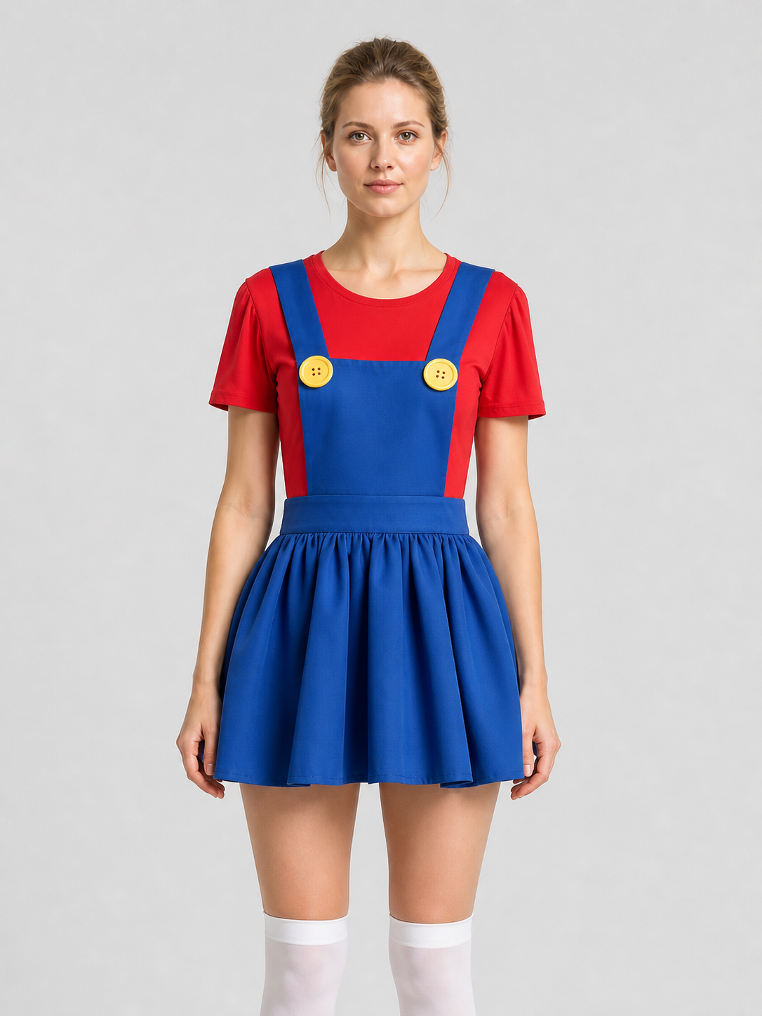 Mario Carnival Dress, Red and Blue Cosplay Costume Costume Dresses detail 3