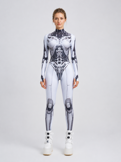 Cyberpunk Robot Jumpsuit with Mechanical Skeleton product detail 3